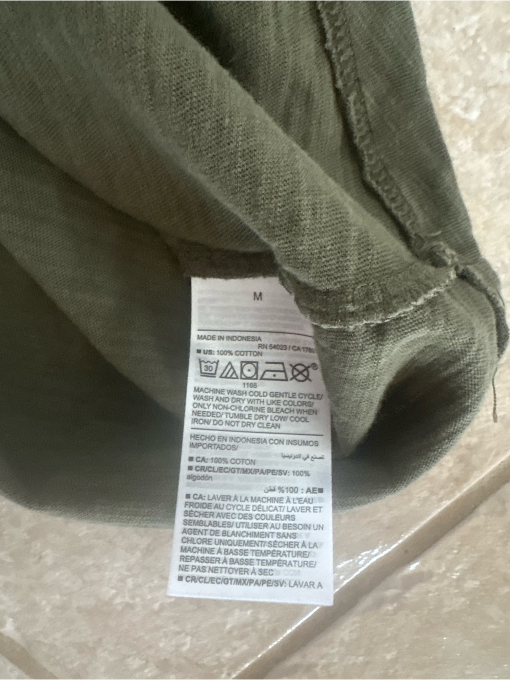 Old Navy Olive Green Peasant Blouse - Picture 3 of 3